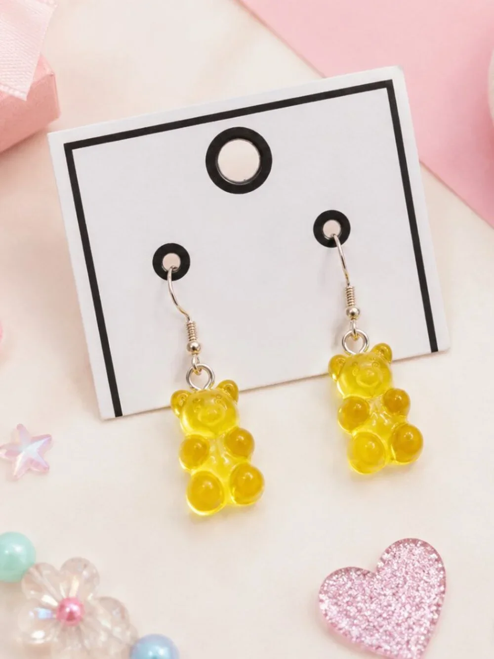 Yellow Gummy Bear Earrings